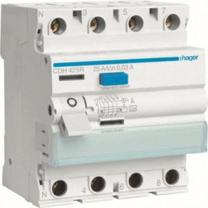 Jordfelsbrytare Typ HI 4P 30MA 25A CDH425R
