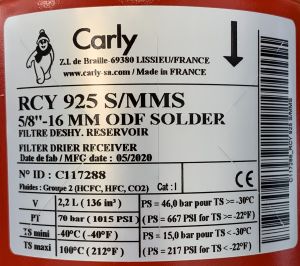 Tørkerfilter RCY523S 0844-0846