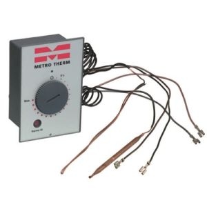Termostat, termostat over-temp. Sikring og lampe i Elbox. Fra -97